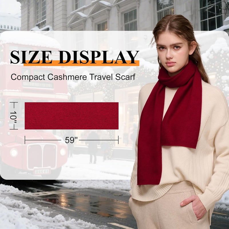 NUOHEMULE Store Luxury 100% Cashmere Scarf for Women & Men, 59''x10'' Extra Warm Winter Scarf, Blanket Scarves in Premium Gift Box - Image 4